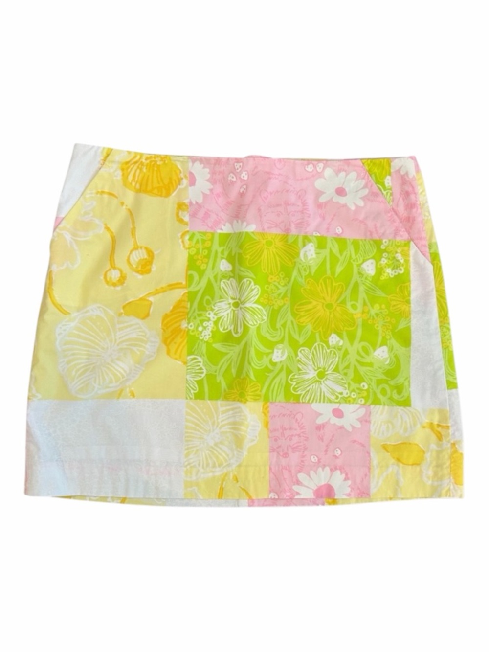 Lilly Pulitzer Floral Patchwork Skirt EUC